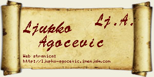 Ljupko Agočević vizit kartica